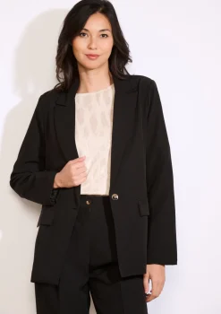 LolaLiza Getailleerde blazer met knoop- Vesten En Blazers|Co-Ord Sets