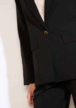 LolaLiza Getailleerde blazer met knoop- Vesten En Blazers|Co-Ord Sets