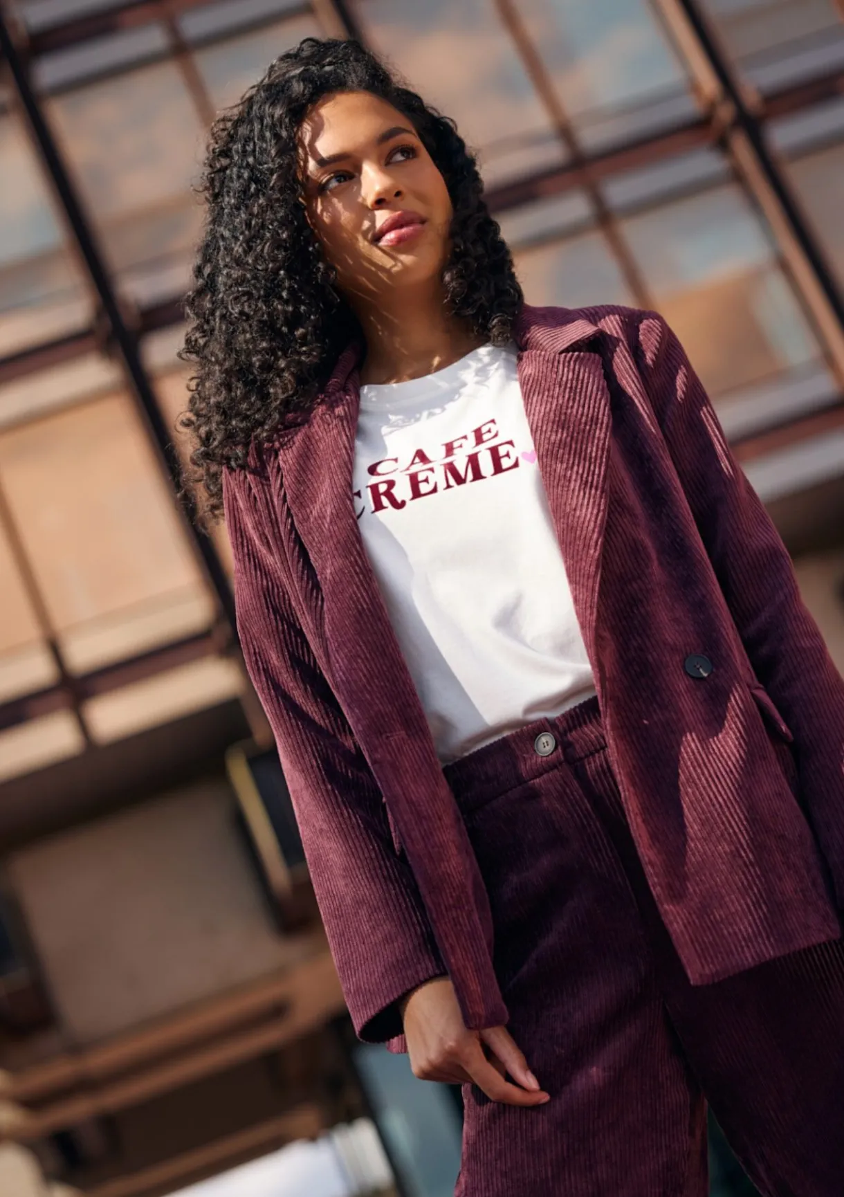 LolaLiza Getailleerde corduroy blazer- Co-Ord Sets|Vesten En Blazers