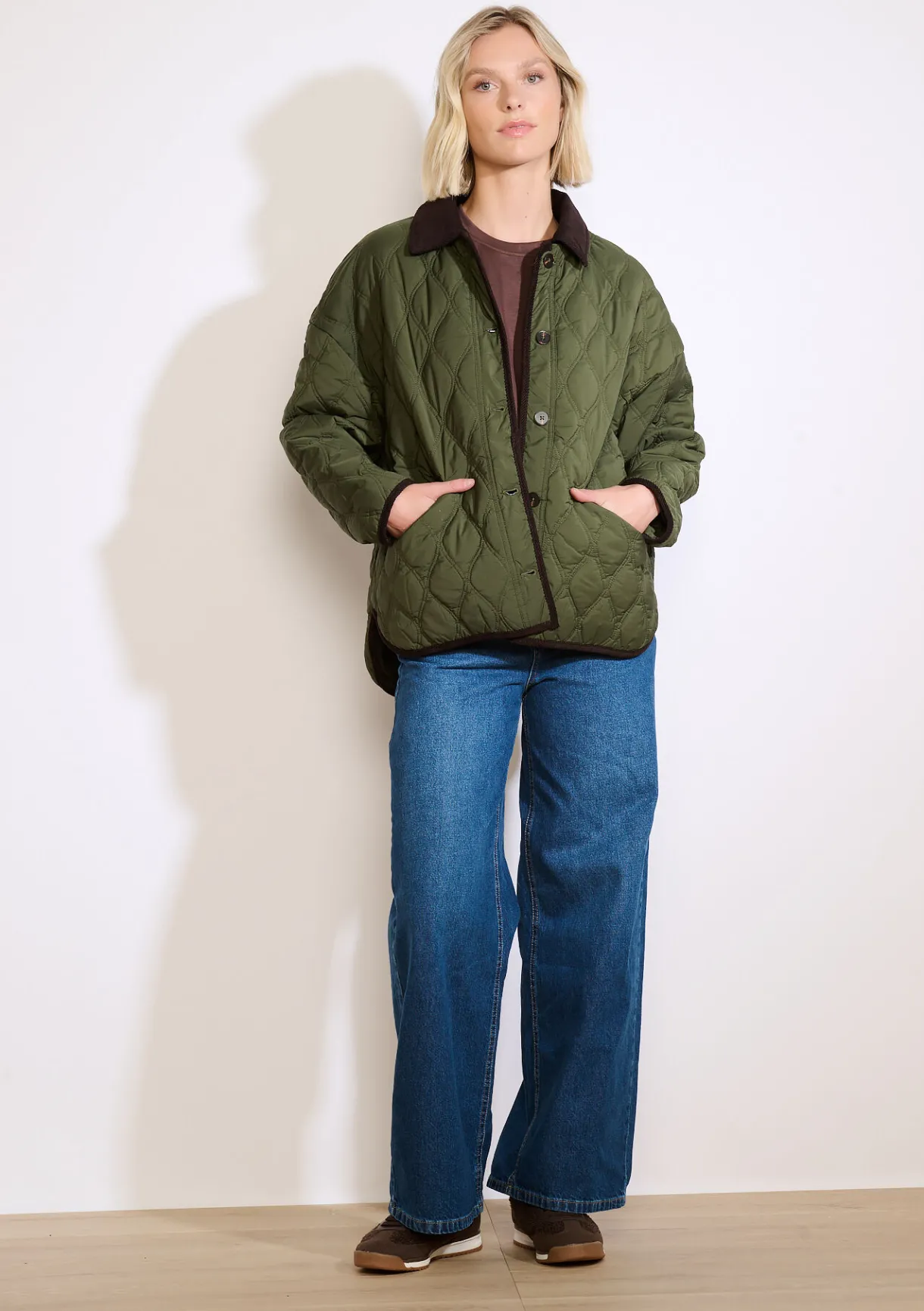 LolaLiza Gewatteerde jas met ribkraag- Mantels En Jassen