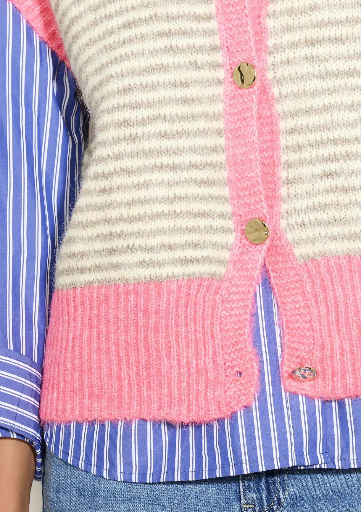 LolaLiza Gilet met strepen- Truien En Cardigans