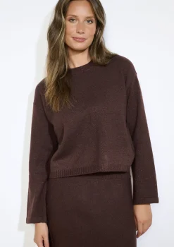 LolaLiza Glanzende ronde hals trui- Truien En Cardigans