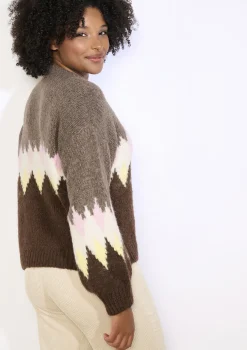 LolaLiza Grafisch gebreide trui- Truien En Cardigans