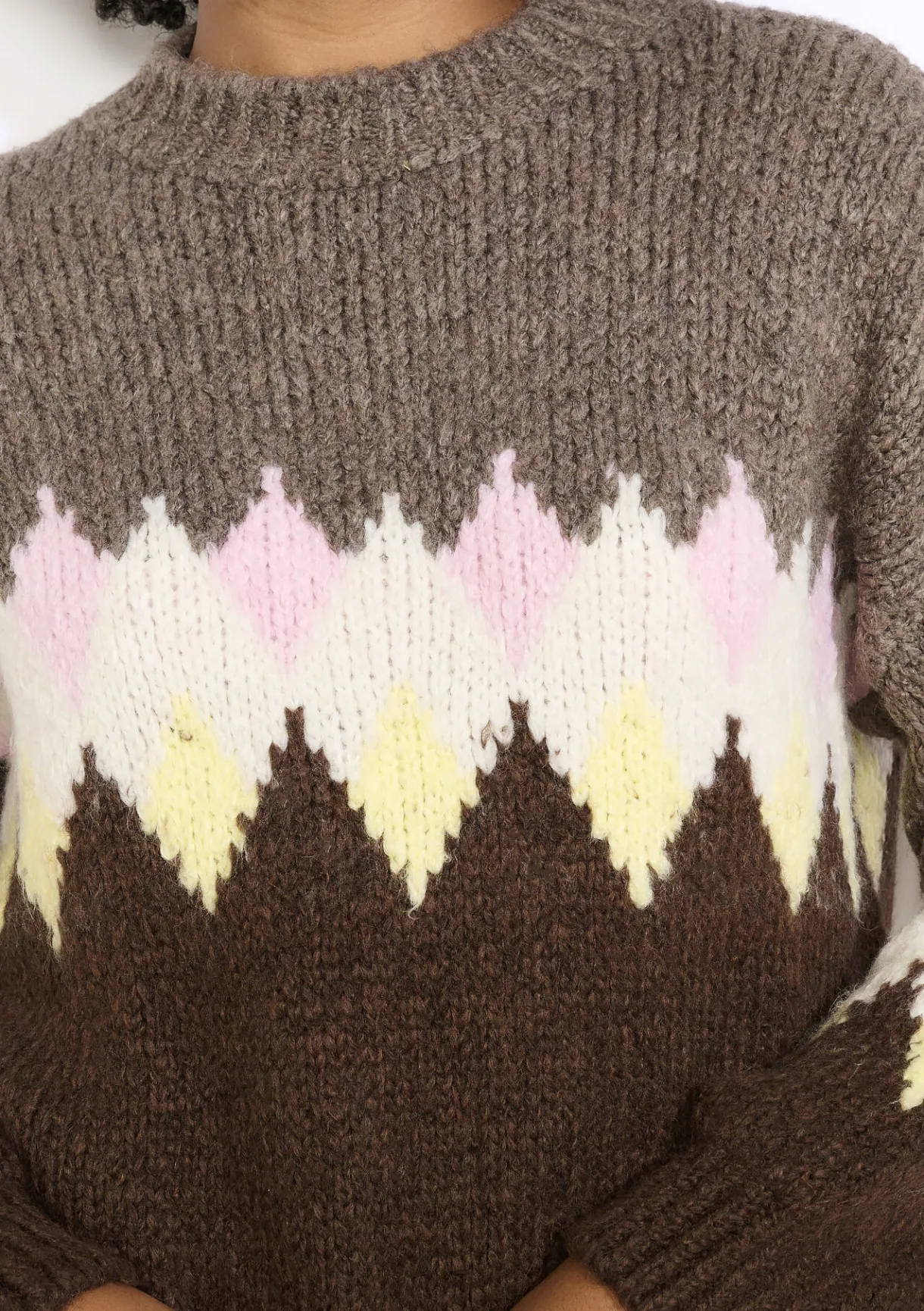 LolaLiza Grafisch gebreide trui- Truien En Cardigans