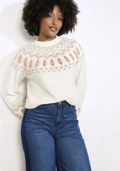 LolaLiza Grafisch jacquardtrui- Truien En Cardigans