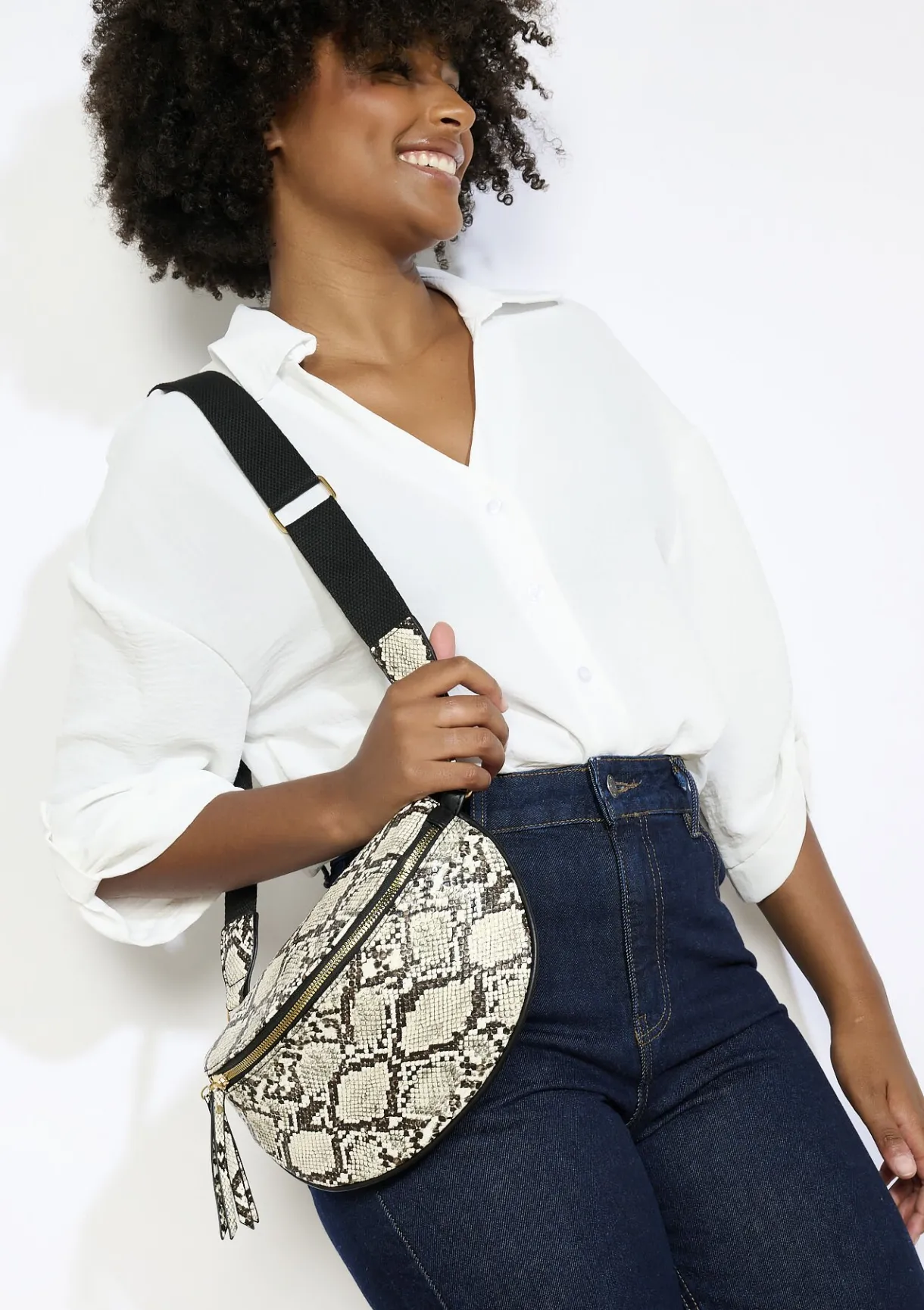 LolaLiza Heuptas imitatieleer slangenprint- Accessoires