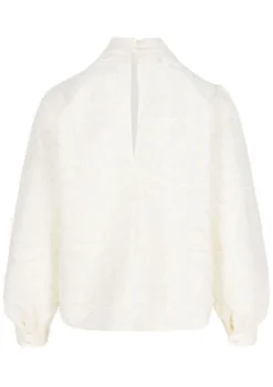 LolaLiza Jacquard blouse met franjes- Blouses En Hemden