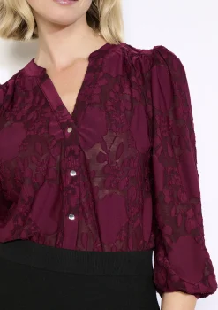 LolaLiza Jacquard top met structuur- Tops En T-Shirts