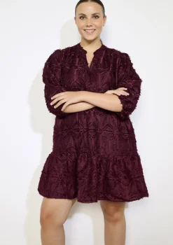 LolaLiza Jacquardjurk met pofmouwen- Jurken