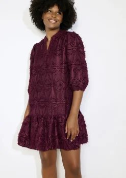 LolaLiza Jacquardjurk met pofmouwen- Jurken