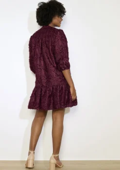 LolaLiza Jacquardjurk met pofmouwen- Jurken