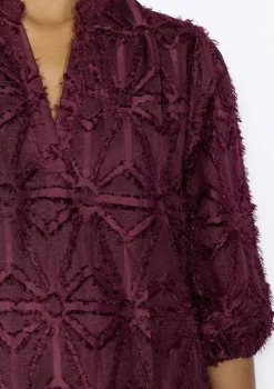 LolaLiza Jacquardjurk met pofmouwen- Jurken