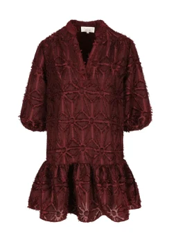 LolaLiza Jacquardjurk met pofmouwen- Jurken