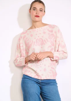 LolaLiza Jacquardtrui met paisley- Truien En Cardigans