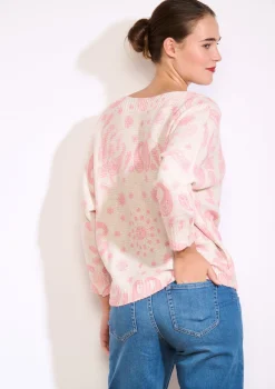 LolaLiza Jacquardtrui met paisley- Truien En Cardigans