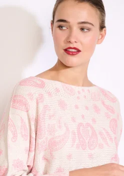 LolaLiza Jacquardtrui met paisley- Truien En Cardigans