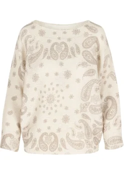 LolaLiza Jacquardtrui met paisley- Truien En Cardigans