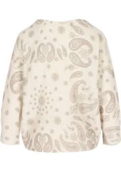 LolaLiza Jacquardtrui met paisley- Truien En Cardigans