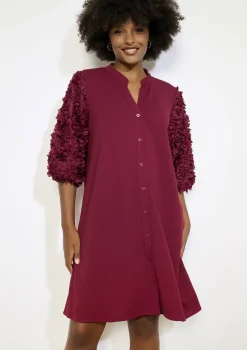 LolaLiza Jurk met structuurmouwen- Jurken