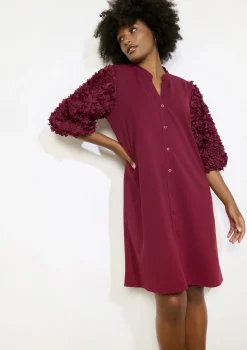 LolaLiza Jurk met structuurmouwen- Jurken