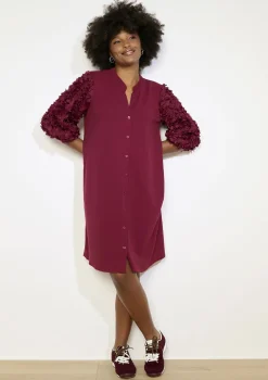 LolaLiza Jurk met structuurmouwen- Jurken