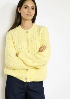 LolaLiza Kabelgebreide cardigan met knopen- Truien En Cardigans