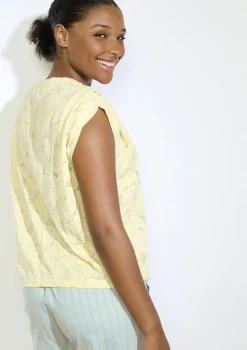 LolaLiza Kanten top met bloemen- Tops En T-Shirts