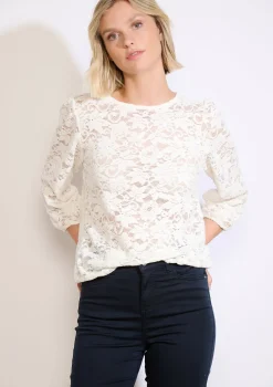 LolaLiza Kanten top met 3/4-mouwen- Tops En T-Shirts