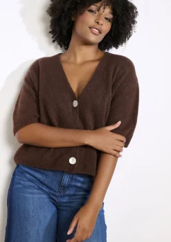 LolaLiza Kort vest met opvallende knopen- Truien En Cardigans