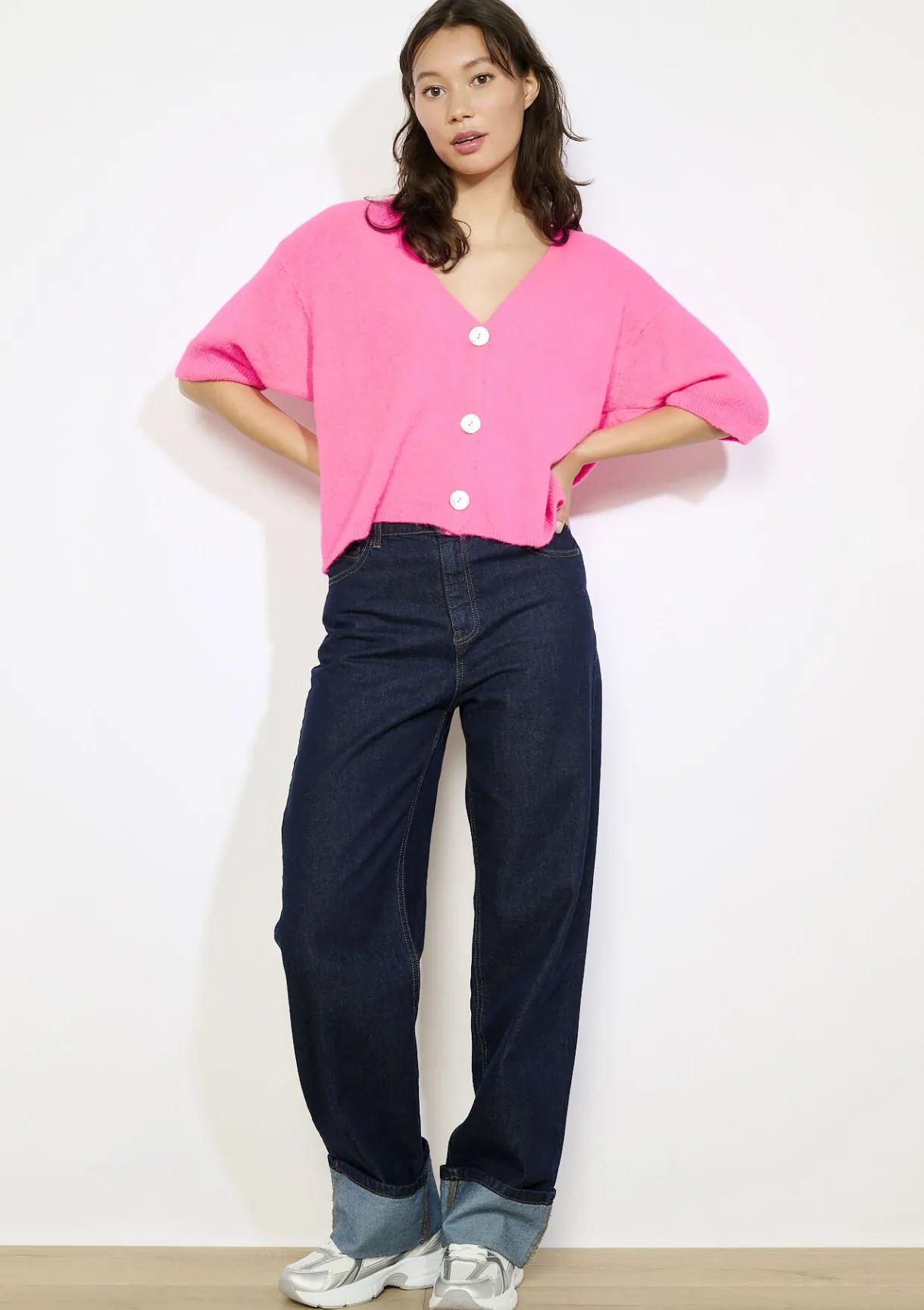 LolaLiza Kort vest met opvallende knopen- Truien En Cardigans