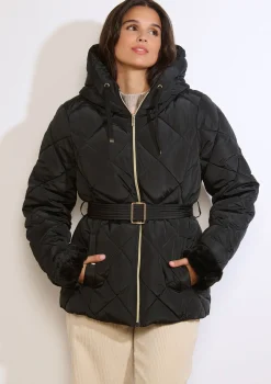 LolaLiza Korte gewatteerde jas met ceintuur- Mantels En Jassen