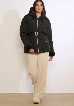 LolaLiza Korte gewatteerde jas met ceintuur- Mantels En Jassen