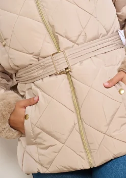 LolaLiza Korte gewatteerde jas met ceintuur- Mantels En Jassen