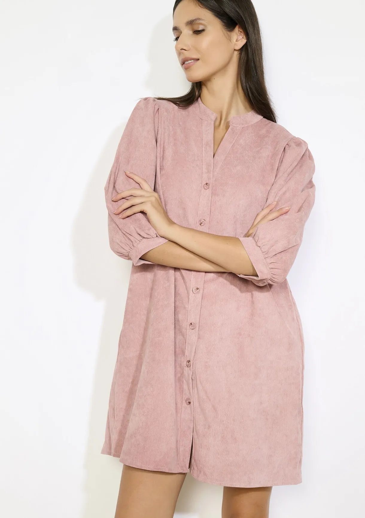 LolaLiza Korte jurk in ribfluweel- Jurken