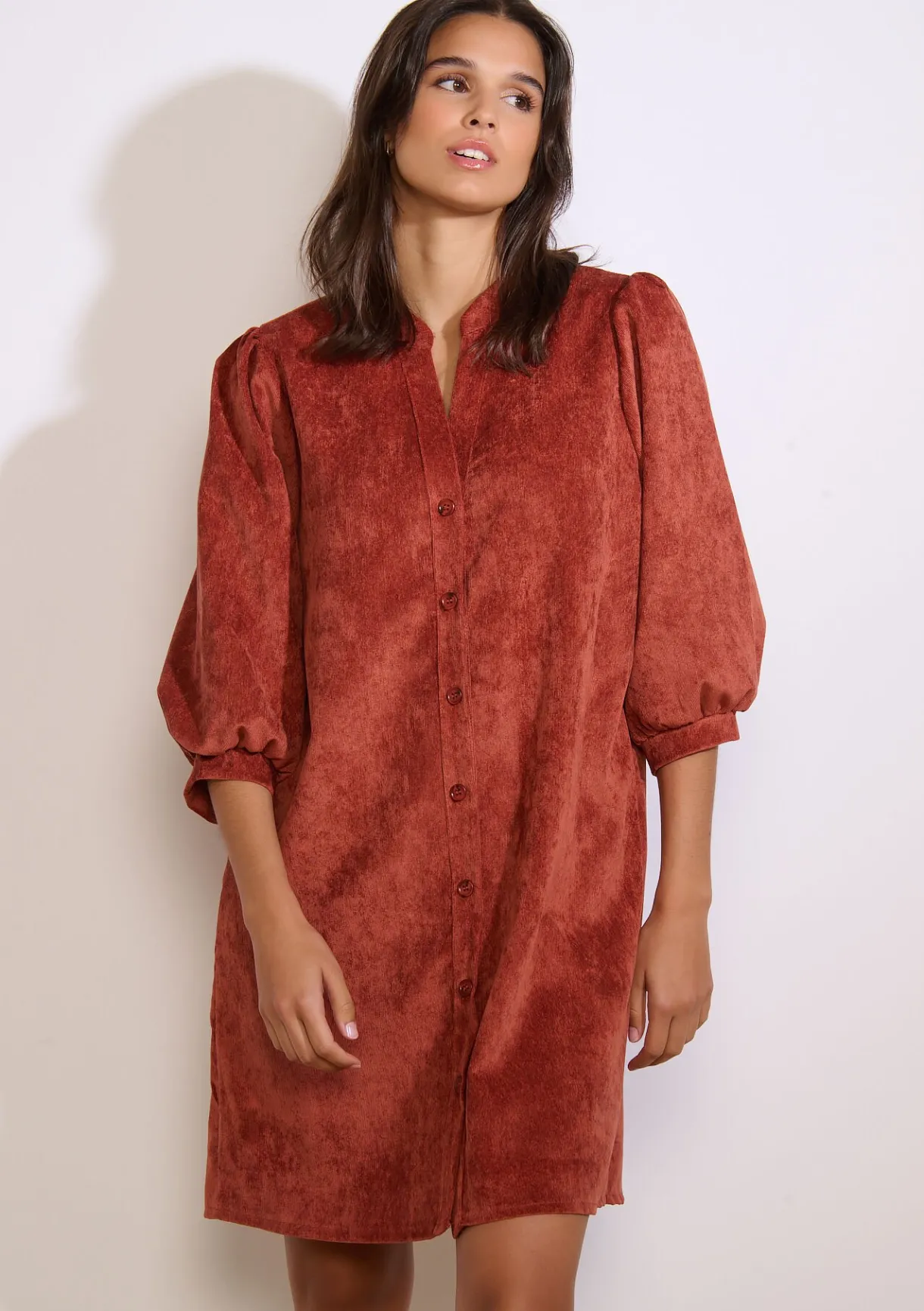 LolaLiza Korte jurk in ribfluweel- Jurken