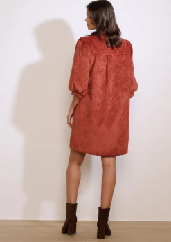 LolaLiza Korte jurk in ribfluweel- Jurken