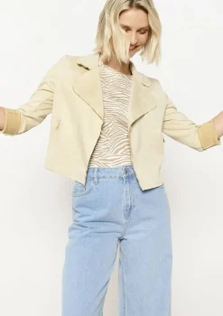 LolaLiza Korte suèdelook jas- Vesten En Blazers