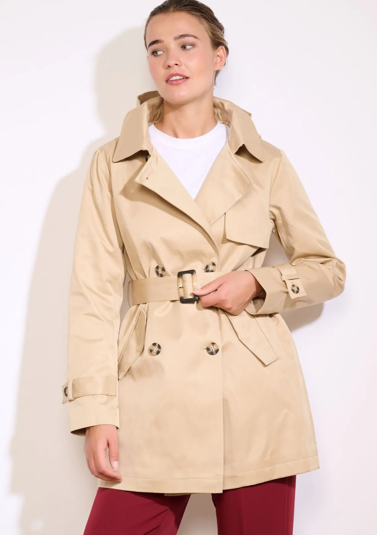 LolaLiza Korte trench met ceintuur- Mantels En Jassen