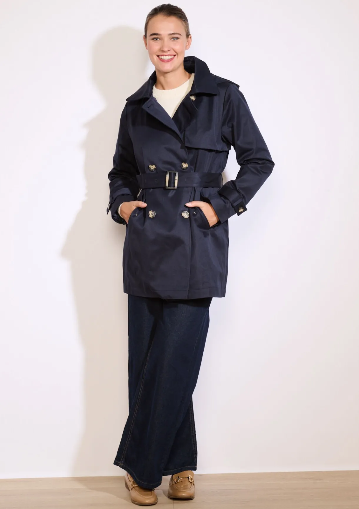 LolaLiza Korte trench met ceintuur- Mantels En Jassen