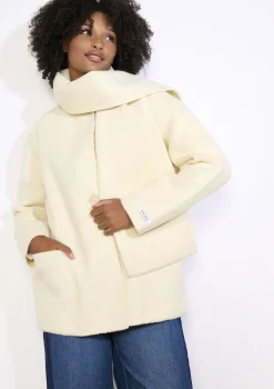 LolaLiza Korte wollen jas met sjaal- Mantels En Jassen