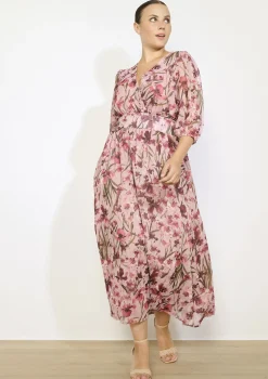 LolaLiza Lange bloemenjurk met zwier- Jurken