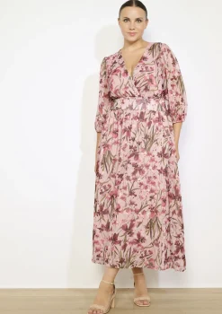 LolaLiza Lange bloemenjurk met zwier- Jurken