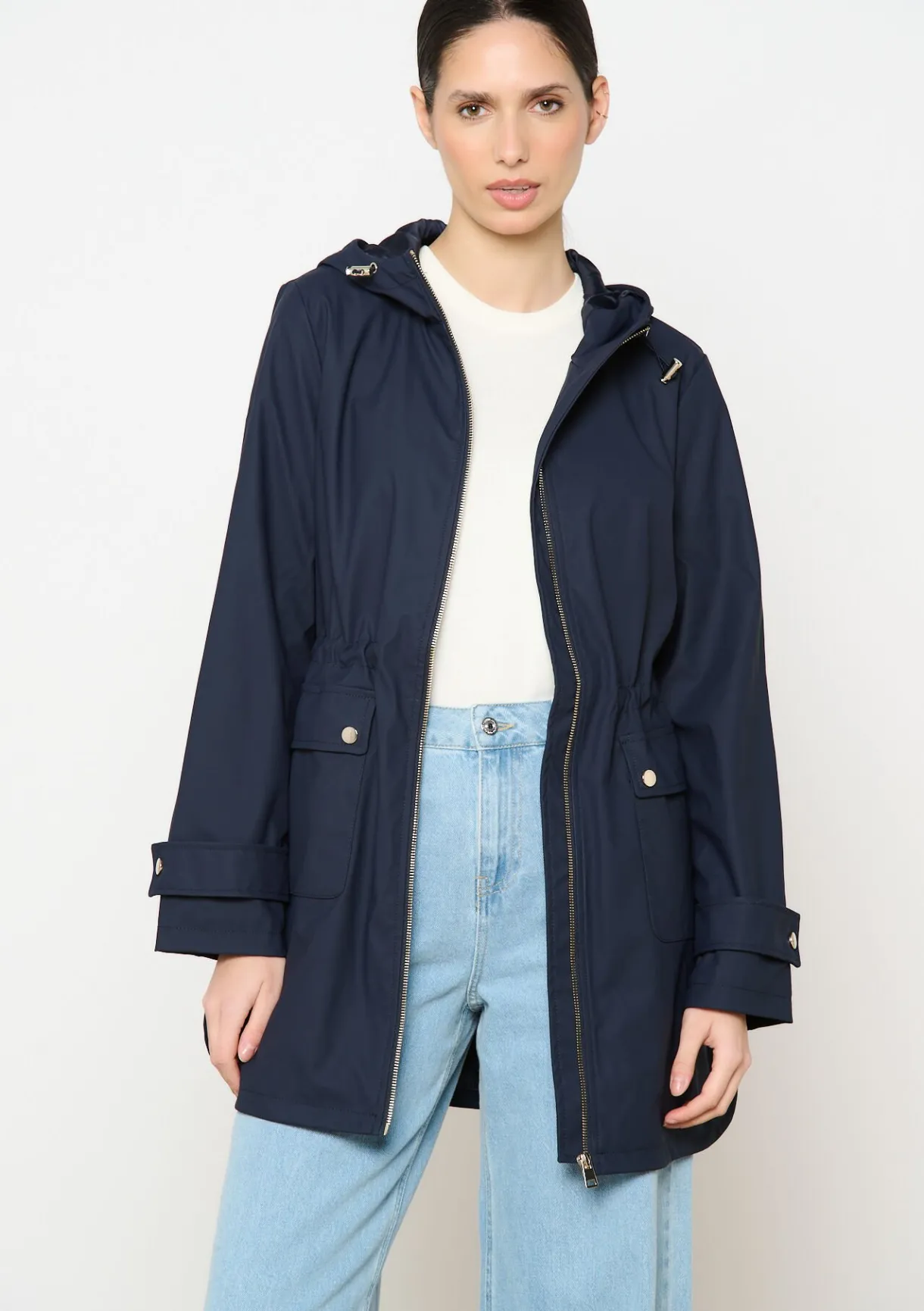 LolaLiza Lange gecoate parka- Mantels En Jassen