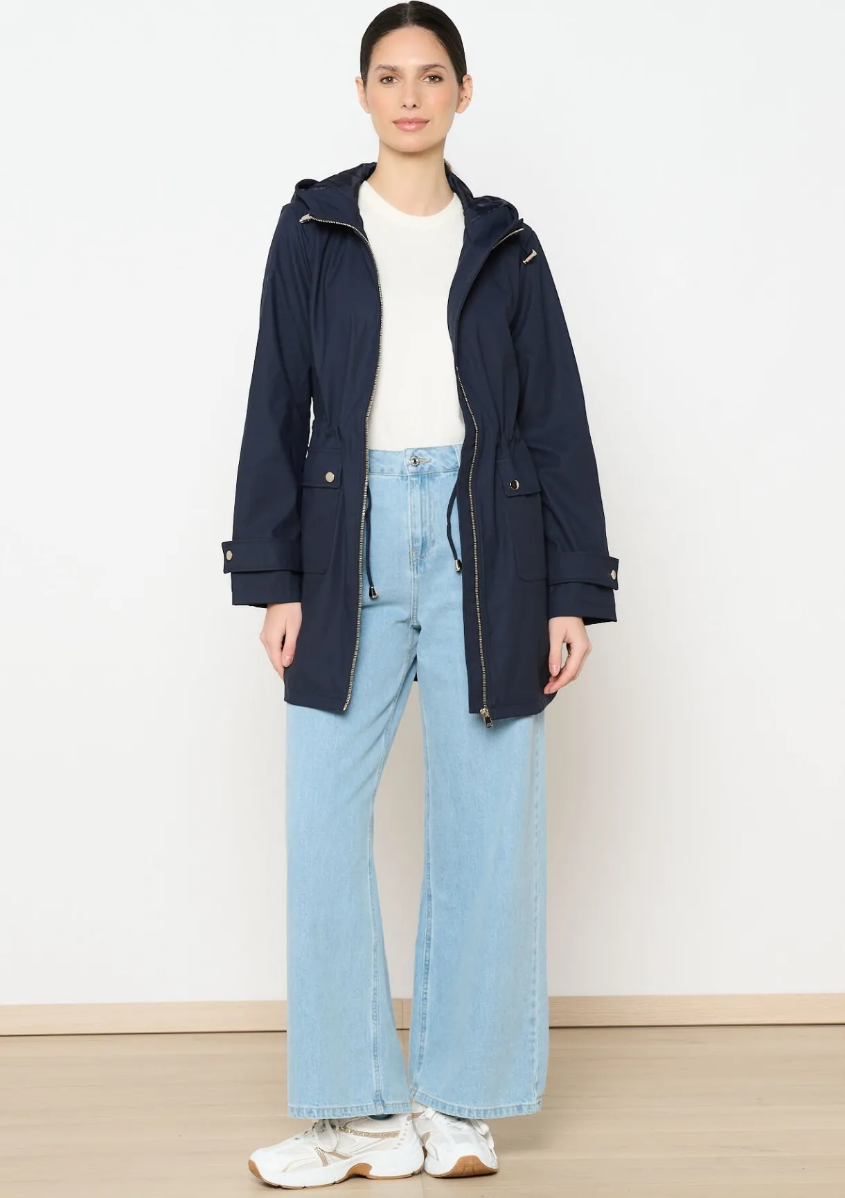 LolaLiza Lange gecoate parka- Mantels En Jassen