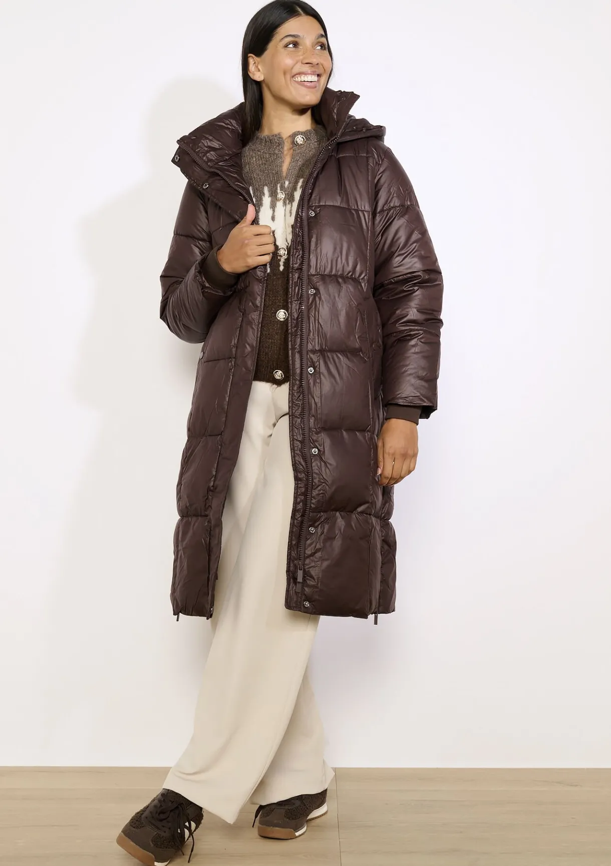 LolaLiza Lange gewatteerde jas- Mantels En Jassen