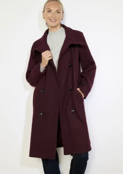 LolaLiza Lange mantel met hoge kraag- Mantels En Jassen