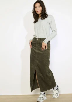 LolaLiza Lange ribfluwelen rok- Rokken