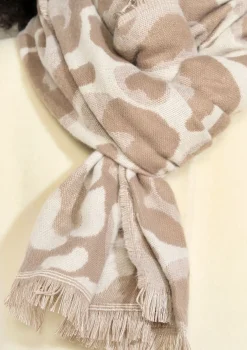 LolaLiza Leopard sjaal met franjes- Accessoires