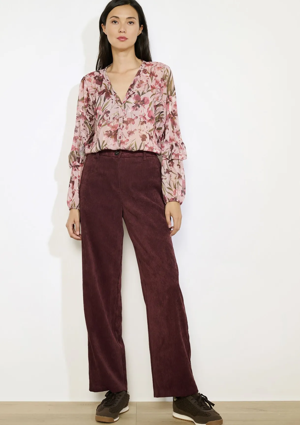 LolaLiza Losvallend bloemenhemd- Blouses En Hemden