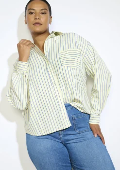 LolaLiza Losvallend gestreept hemd- Blouses En Hemden